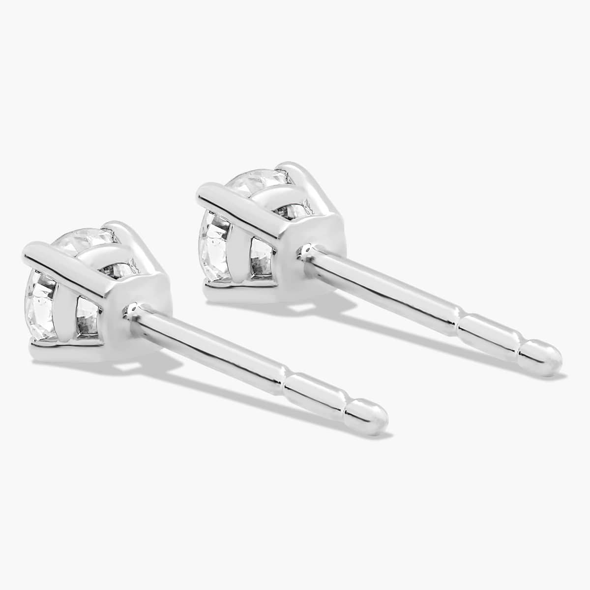 0.25 CTW Round Lab-Grown Diamond Stud Earrings in 14K Gold Over Sterling Silver (F Color, VS Clarity)
