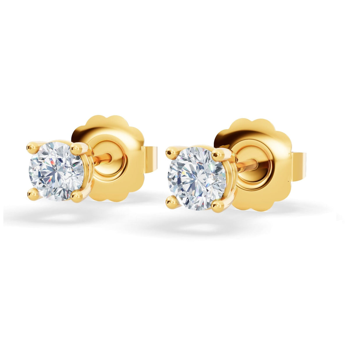 Classic Lab Diamond Stud Earrings (1/4 ct. tw.) – VS+ Clarity - 14k White or Yellow Gold Over Sterling Silver