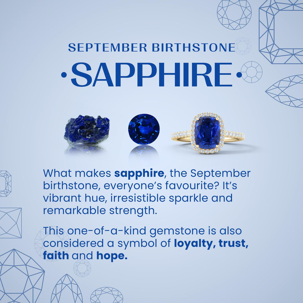Princess Diana Inspired 3.00CTW AGI Certified G/VS Lab-Grown Sapphire and Diamond Halo Ring in 14K White Gold