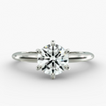 AGI Certified 3 CTW Lab Grown Diamond Solitaire Engagement Ring – G-VS Clarity, 14K White Gold