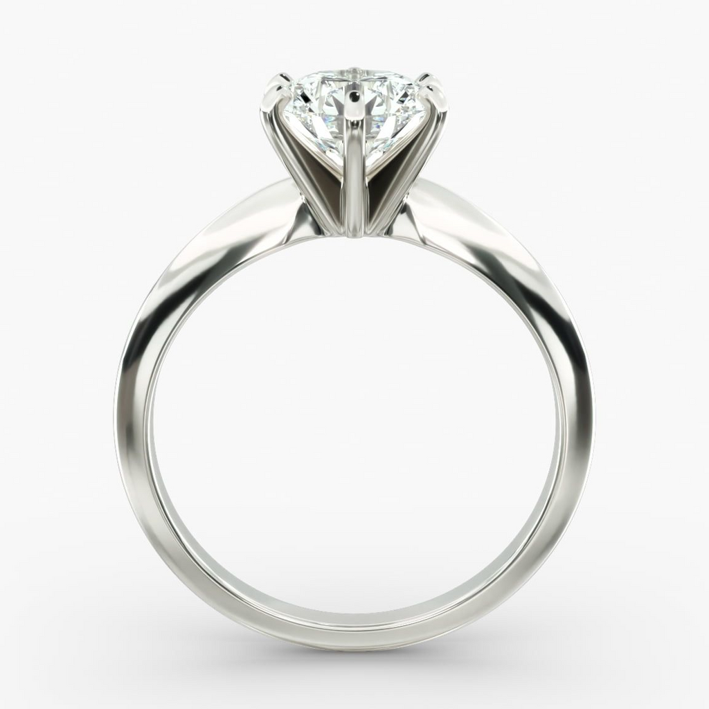 AGI Certified 3 CTW Lab Grown Diamond Solitaire Engagement Ring – G-VS Clarity, 14K White Gold