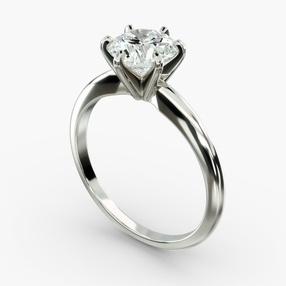 AGI Certified 3 CTW Lab Grown Diamond Solitaire Engagement Ring – G-VS Clarity, 14K White Gold