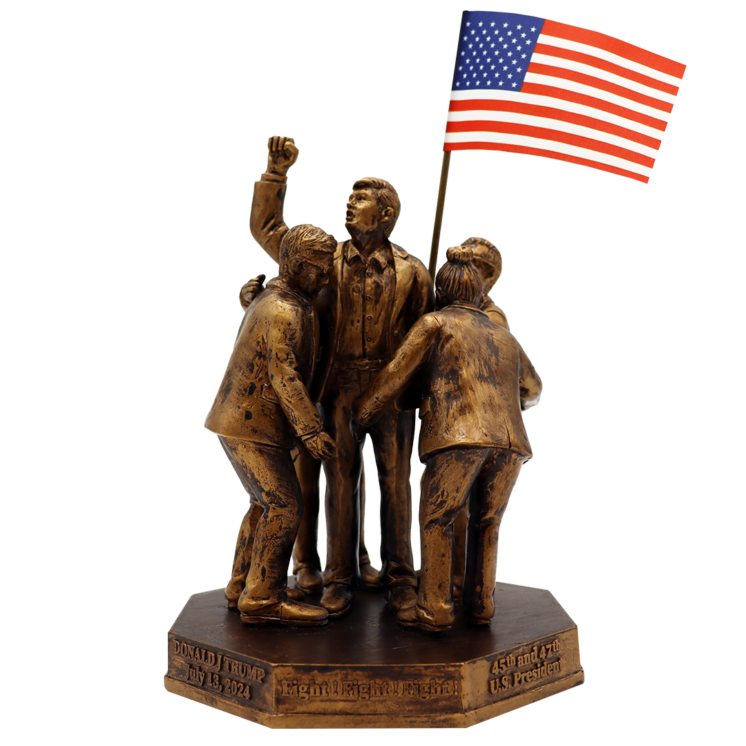 President Trump Fight Bronze Statue