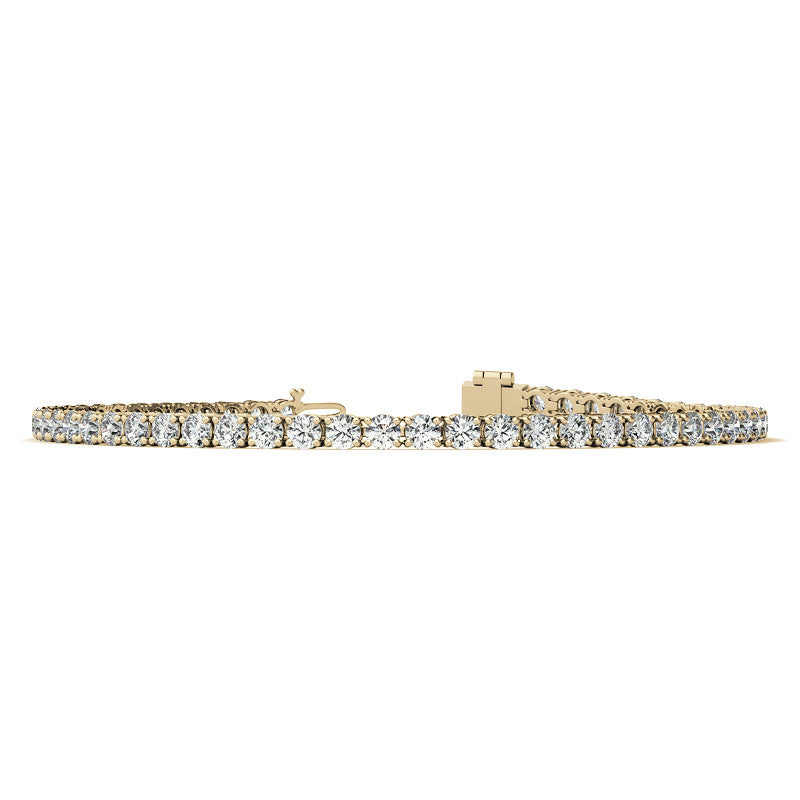 6.00 CTW AGI Certified Lab-Grown Diamond Tennis Bracelet in 14K Yellow or White Gold | G/VS Clarity