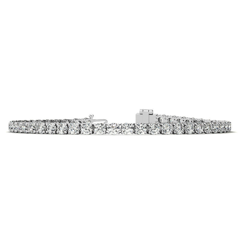6ctw Lab Created Moissanite Tennis Bracelet - 3mm Stones - Choice of White or 14K Gold Plated Finish
