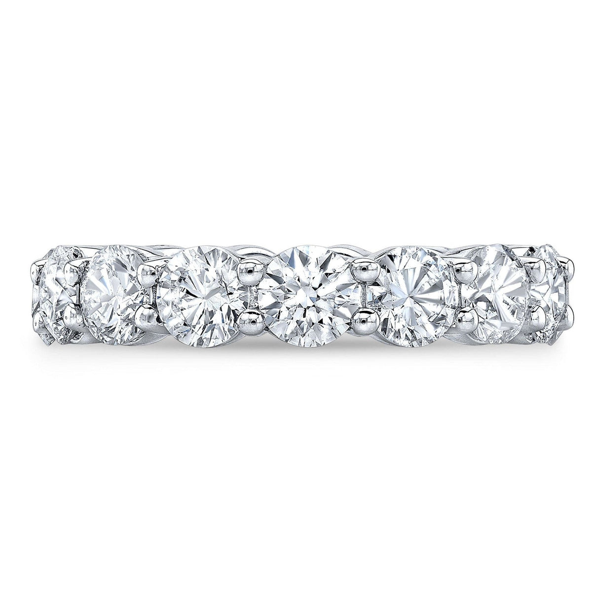 4.00 Ct Round Cut Created Moissanite Classic Eternity Band in 14k Gold Overlay